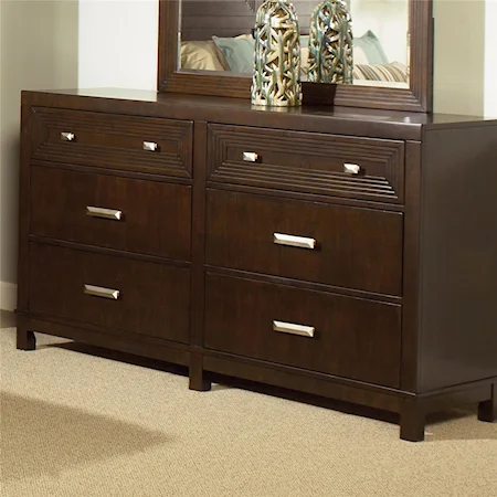 Contemporary 6 Drawer Dresser